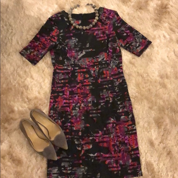 Taylor Dresses & Skirts - Scuba dress with pleather trim